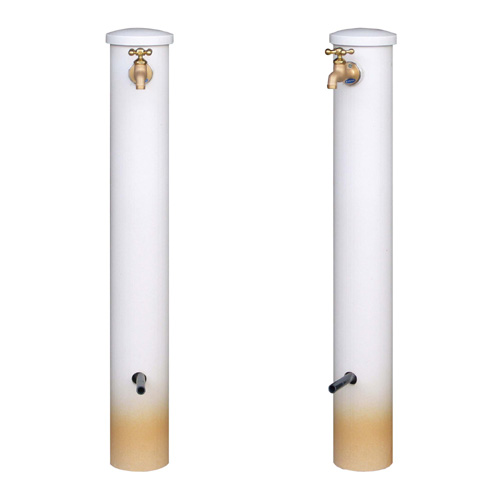 白釉　水栓柱