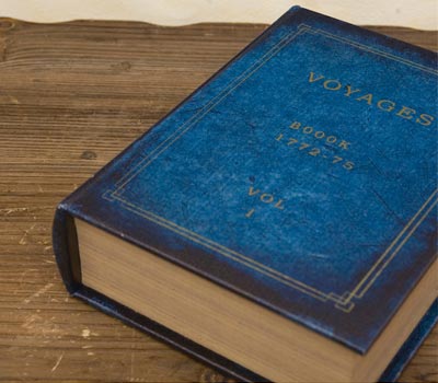 アンティーク調洋書小物入れLサイズイメージ、Voyages