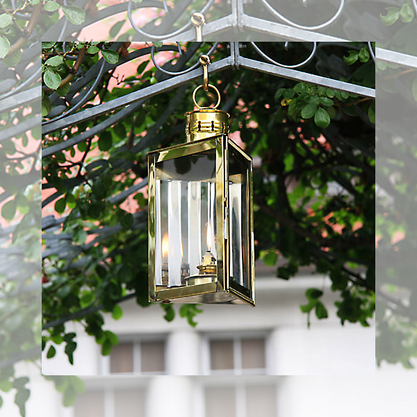 真鍮オイルランプ、フックで吊さげ