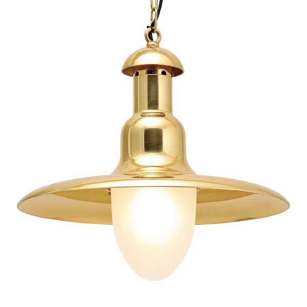 シェード付き真鍮ペンダントライト、700389