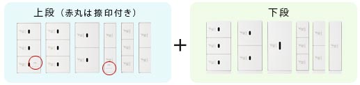 上段と下段のセット