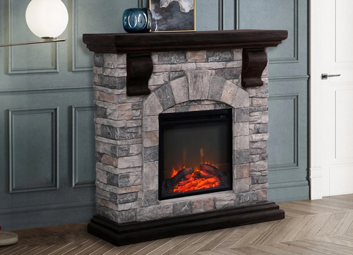 電気暖炉、パイオニア2グレーストーンの商品画像