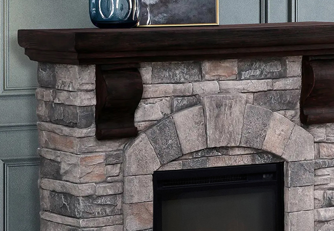 電気暖炉パイオニア2グレーストーンの上部