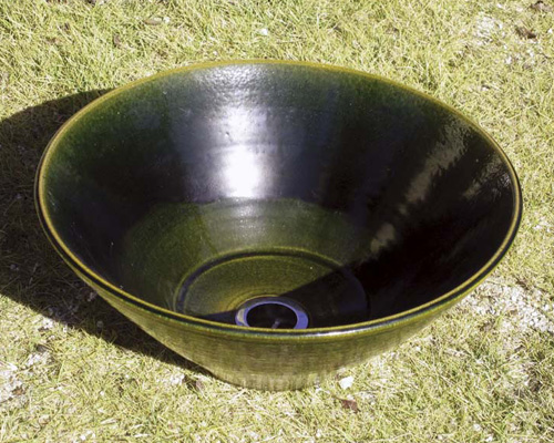 綾部　陶器の水鉢