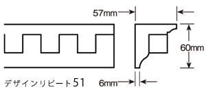 fyponモールディングMLD313の図面