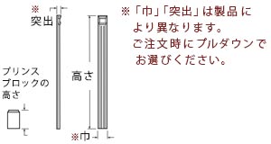 fypon付柱ピラスターPIL4×108の図面