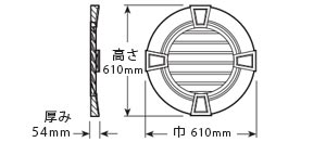 fyponラウンドルーバーRLV24TKの図面