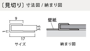 平目地の寸法図と納まり図