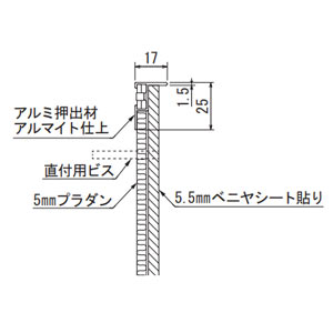 GM1692、GM1698壁面ウォールグリーンの断面と寸法