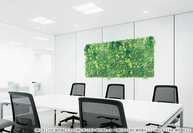 マグネットフェイクグリーンで柱をディプレイした例