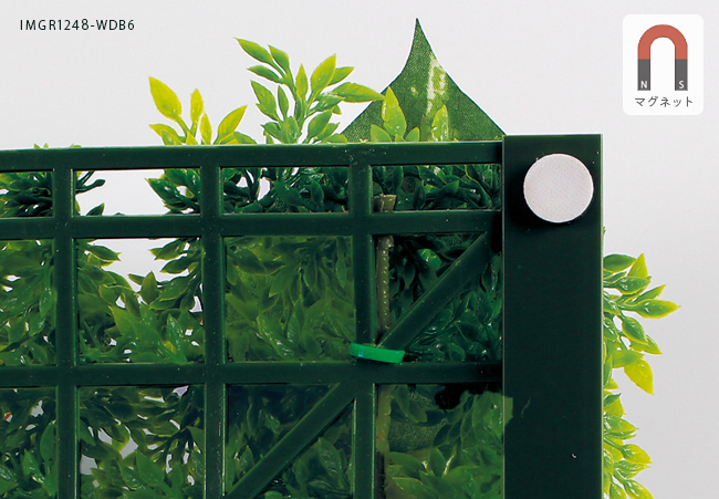 磁石付きのマグネットグリーンの裏面