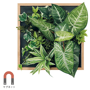 マグネット付き木目調フレームグリーンGR1251