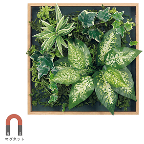 マグネット付き木目調フレームグリーンGR1254