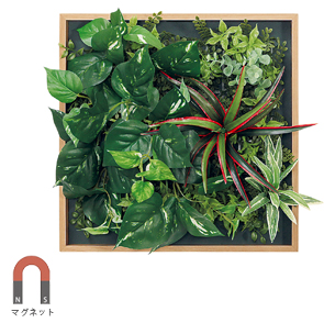 マグネット付き木目調フレームグリーンGR1256