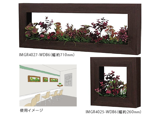 壁付け額縁グリーンポットの使用例、IMGR4025 IMGR4027