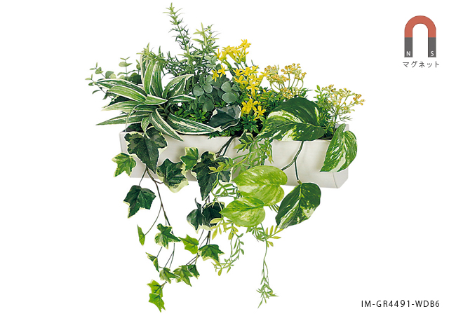 マグネット付きのフェイクグリーンポットGR4491