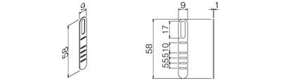 パネル受け金具の図面