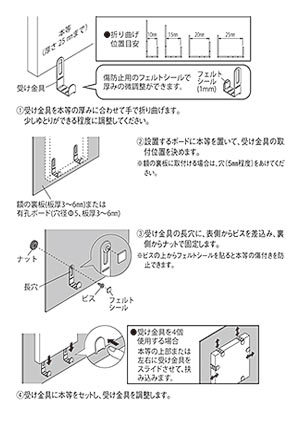 パネル受け金具の取付方法