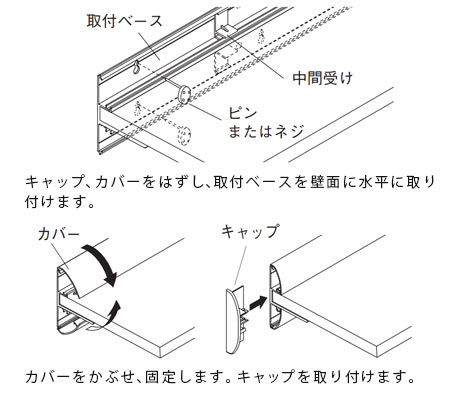 ラージシェルフ取付方法