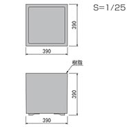 鉢植え風の人工樹木プランター、GR5005