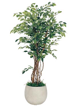 鉢植え風の人工樹木プランター、GR5006