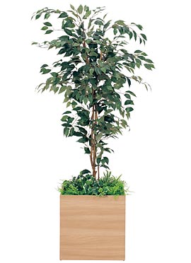 鉢植え風の人工樹木プランター、GR5008