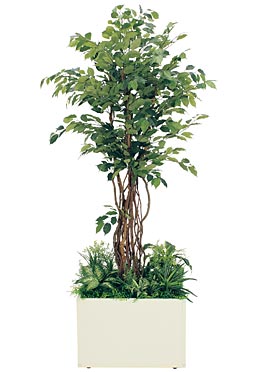 鉢植え風の人工樹木プランター、GR5030