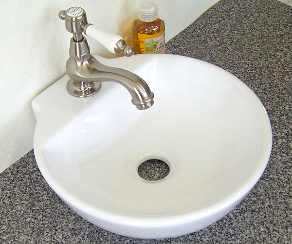陶器　手洗いボウル　小型　置き型　丸型　トイレ　省スペース　店舗用