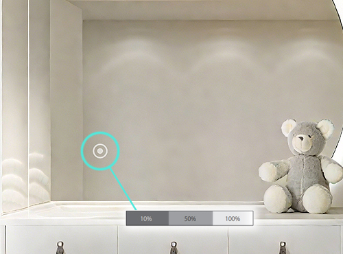 セクターミラーの電源と調光機能