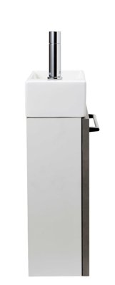 Laseek コンパクト手洗いキャビネット 側面 奥行170mm