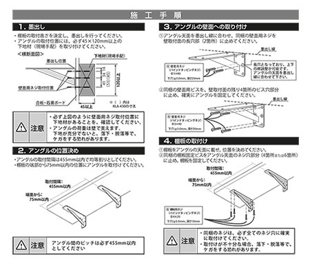 アングルA型の施工手順
