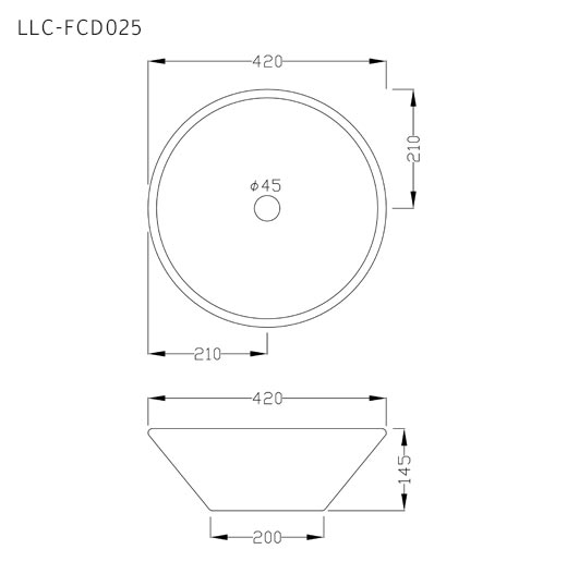 LLC-FCD025の図面