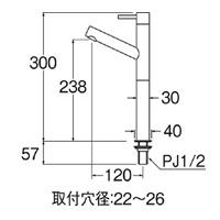 水栓金具の図面