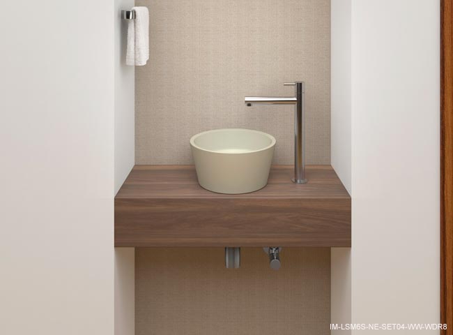 置き型手洗器Φ326(モノクローム・シリーズ/淡黄) LSM4-TA 浴室、浴槽、洗面所
