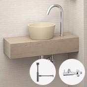 玄関洗面におすすめの手洗いカウンターセット、LSM6S-NE、壁排水・壁給水