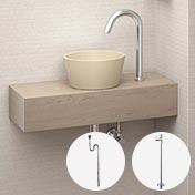 玄関洗面におすすめの手洗いカウンターセット、LSM6S-NE、床排水・床給水