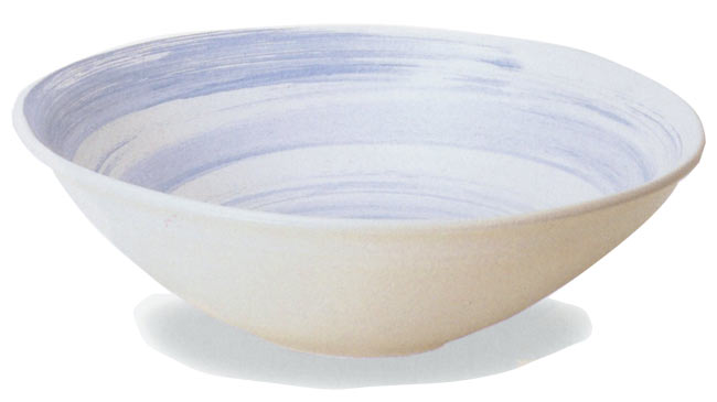 信楽焼 蒼流し手洗い鉢（幅380mm） A039-03 | 排水金具付き | アイエム洗面ボウル | 日本製