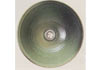 信楽焼　緑斑点手洗い鉢（上から見た画像）　A043-02