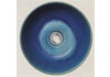 信楽焼　ブルーガラス松皮手洗い鉢　9139-02（上から見た画像）