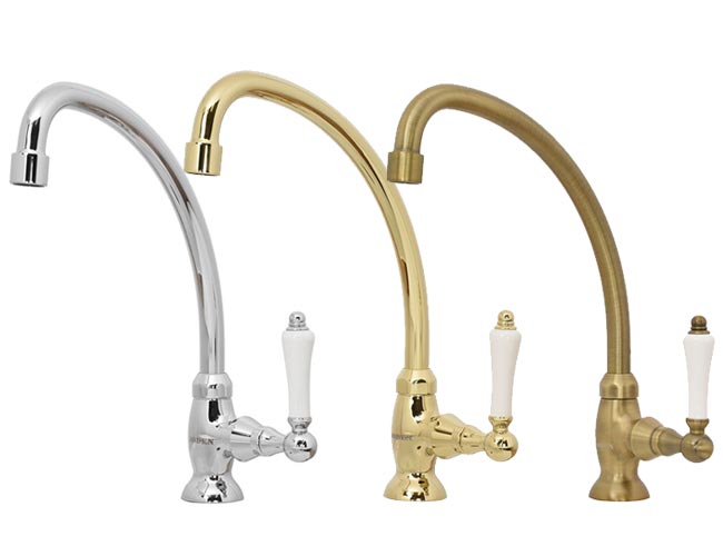 単水栓グースネック型レバー式