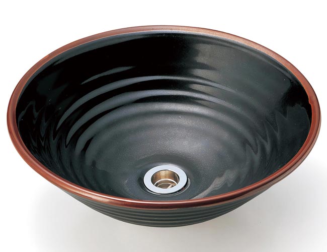 磁器製洗面ボウル、天目A-002