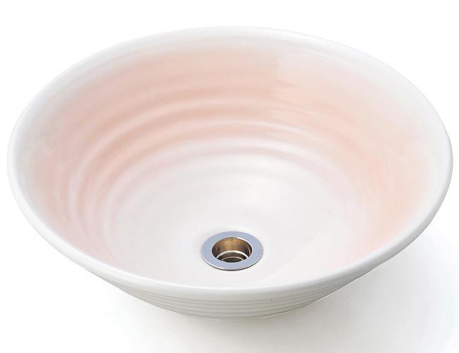 磁器製洗面ボウル、さくら釉A-010