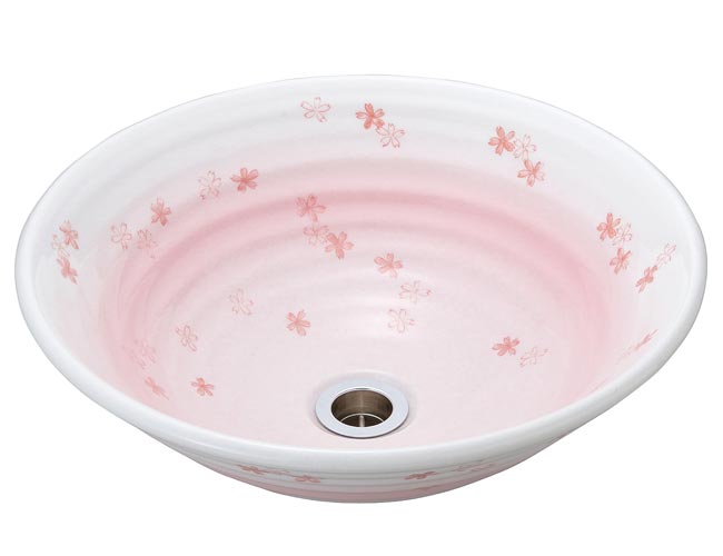 手洗いボウル、桜散らし