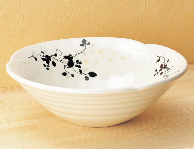 磁器製洗面ボウル風花モノトーン置き型
