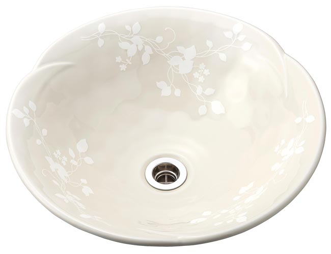 磁器製洗面ボウル風花ホワイトA-108
