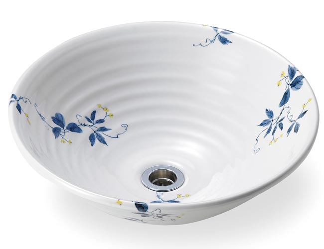 手洗いボウル染小花