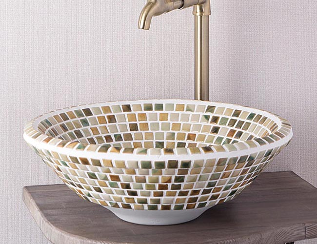 モザイクタイル洗面ボウル、オリジンヴェルデ