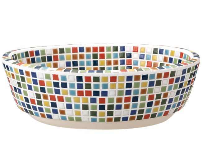 タイル手洗い器ファボリ オーバル マルチの側面