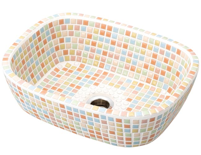 タイル手洗い器ファボリ レクタングル パステル