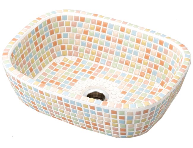 ファボリ手洗いボウルレクタングルパステル